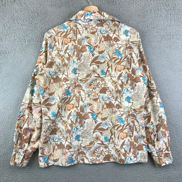 Vintage 1960s Women's LADY ARROW Floral Print Shirt size M - Picture 2 of 8